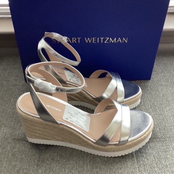 Stuart Weitzman Catlina Espadrille Wedge Sandal (Women), size 10M - Picture 1 of 14